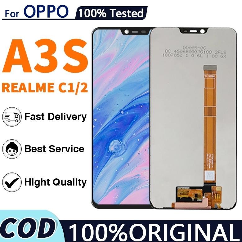 "Bonus Gede" ORIGINALLCD OPPO A3S A5 / REALME 2 / REALME C1 FULLSET TOUCHSCREEN / ORIGINAL100% LCD / copotan / original fullset/lcd a3s ori ||