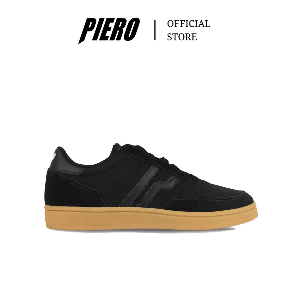 PIERO SEPATU SNEAKERS PRIA DERBY BLACK GUM P10737