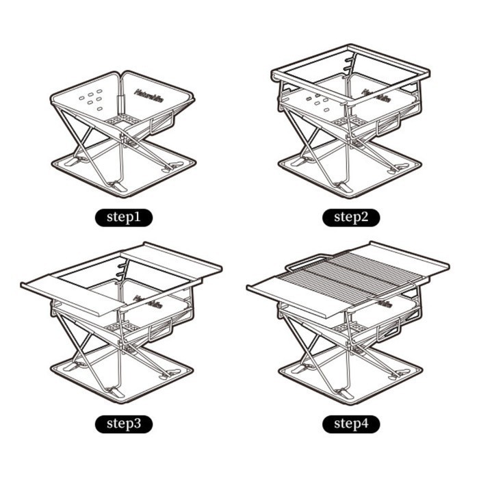 Alat Panggang Lipat Naturehike Nh20Pj121 Portable Grill