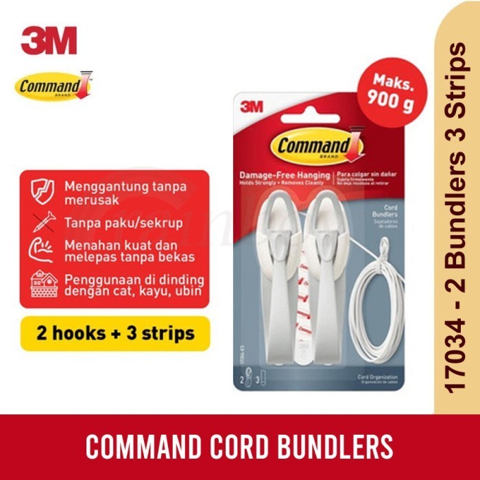 

3M COMMAND CORD BUNDLER (GANTUNGAN KABEL SERBA GUNA)