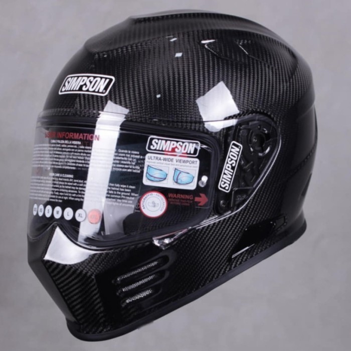 Simpson Venom Carbon Gloss Helm Full Face Original Simpson 100%