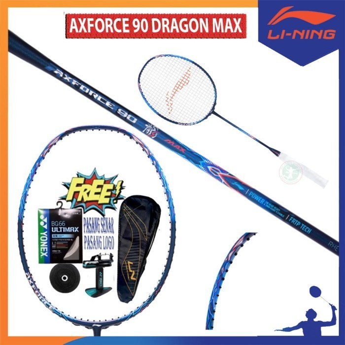New Lining Axforce 90 Dragon Max Raket Badminton Original