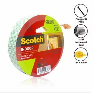 

DOUBLE TAPE MOUNTING 3M 110-3A SCOTCH MOUNTING ( 24 MM X 3 M ) 7 KG