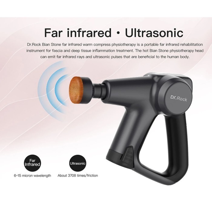 Zikko Dr Rock Air Massage Gun Bian Stone Far Infrared - Grey