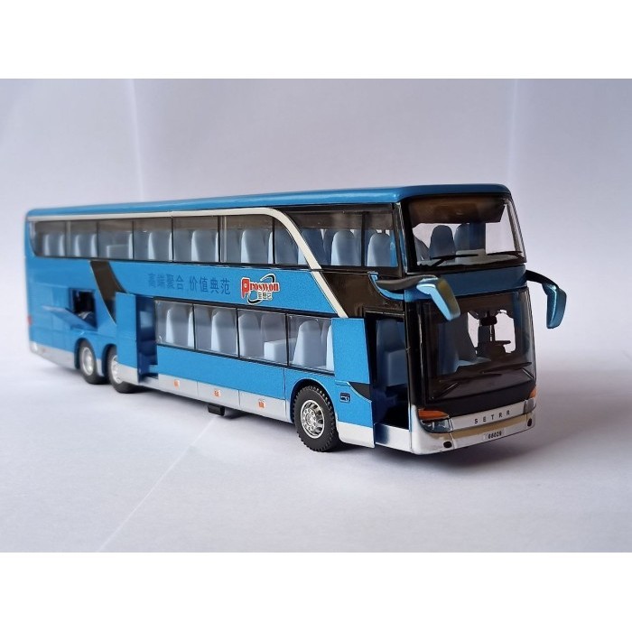 MAINAN ANAK MOBIL BIS DOUBLE DECKER DIECAST MINIATUR BUS BAHAN BESI