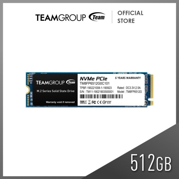 Teamgroup Ssd M.2 2280 Pci-E 3.0 X4 With Nvme Mp33 512Gb