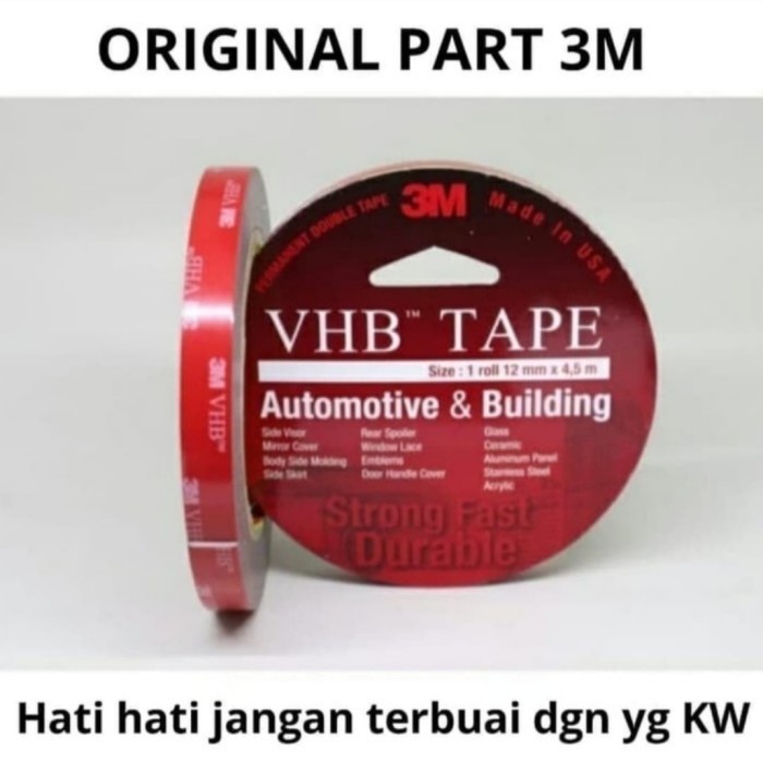 

HOT SALE Double tape 3M VBH 12mm x 4,5M asli 3M Original