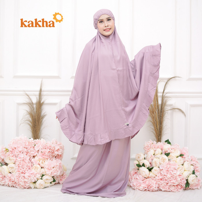 Promo Kakha - Mukena Dewasa Lilac / Mukena Rayon / Mukena Polos - XL Premium 2024 Terbaru Kekinian M