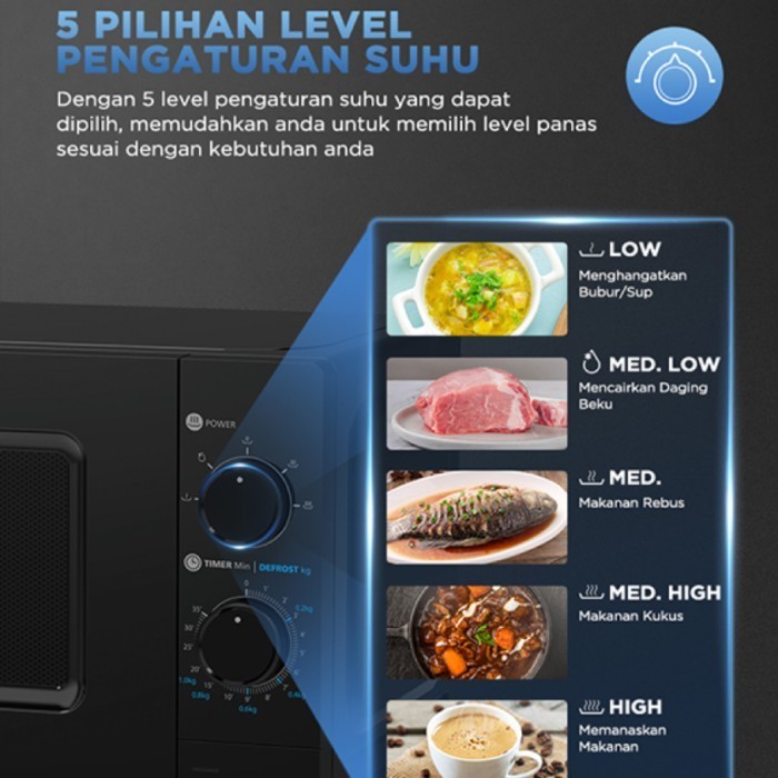Midea MM-720C2GS Microwave Oven 20L Hitam