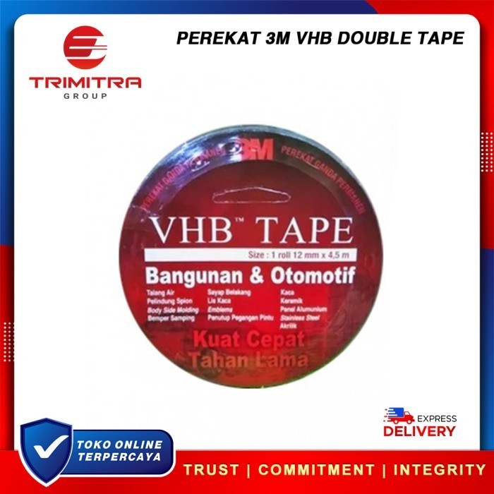 

HOT PROMO Perekat 3M VHB Tape Double Tape 3M VHB 12mm x 4,5 Kecil ORIGINALPereka