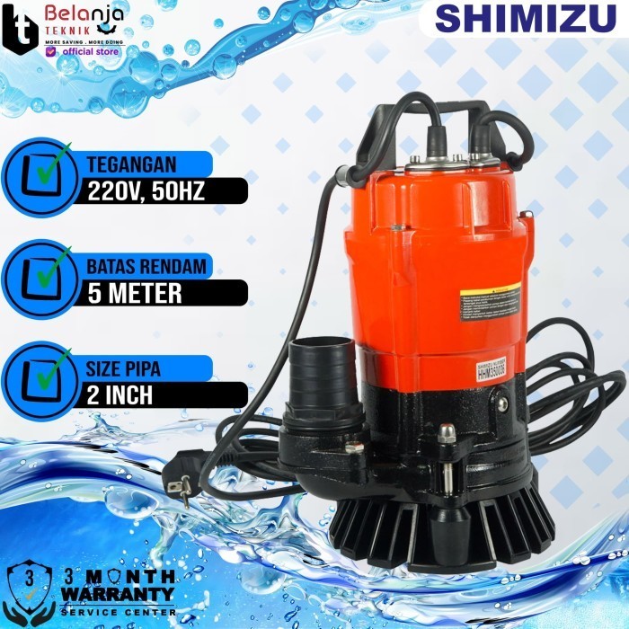 Shimizu Pompa Air Celup Spw 500 Bit 2 Inch 12 Meter 500 Watt Spw500