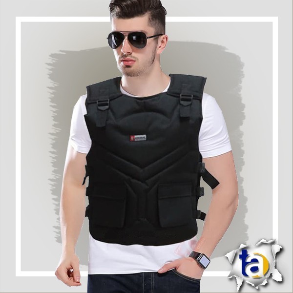 Rompi Motor Pelindung Dada Eiger Bahan Dinnir Warna Hitam