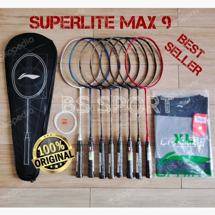 RAKET BADMINTON LINING G FORCE SUPERLITE MAX 9 ORIGINAL 100%