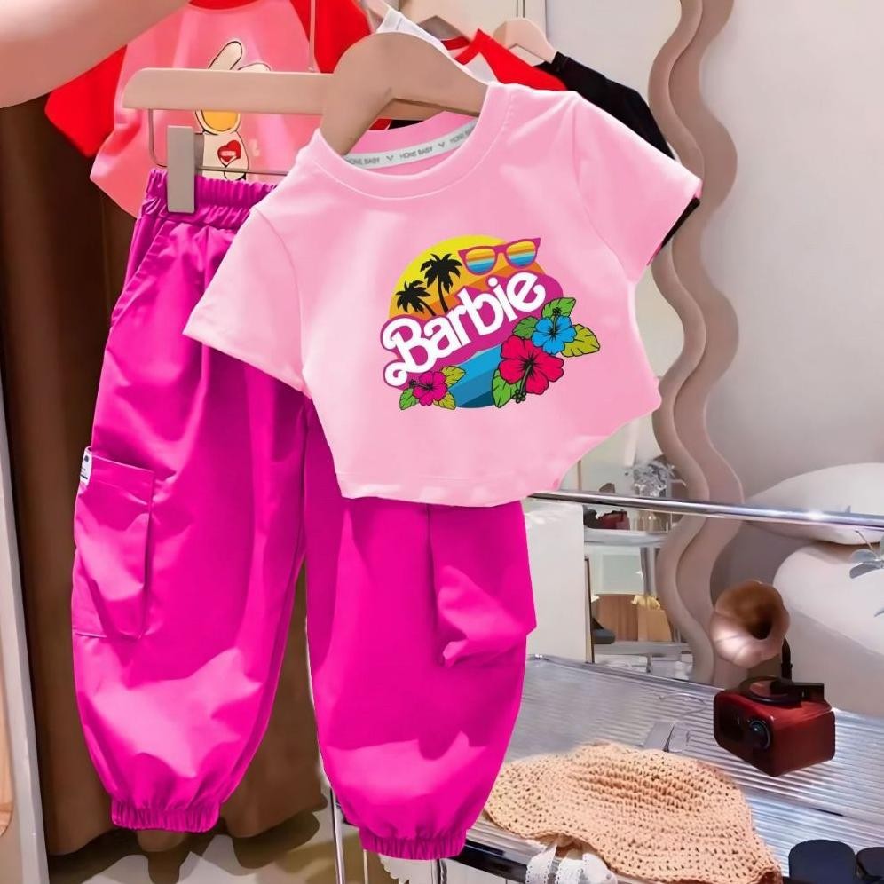 SETELAN ANAK PEREMPUAN 1-5 TAHUN / BARBIE BALI / CELANA TWILL