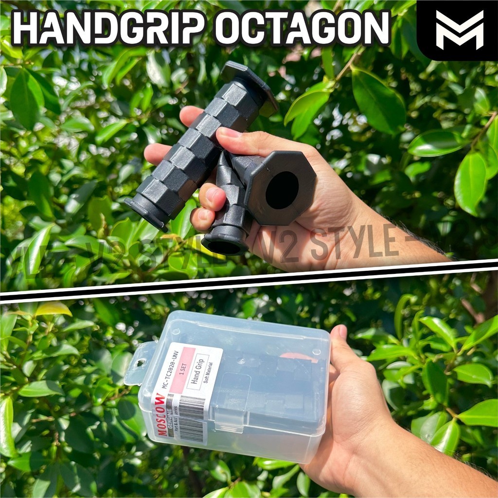 FREE KOTAK HAND GRIP OCTAGON MOSCOW HANDFAT VARIASI HANFAT KOTAK HITAM SARUNG GAS OKTAGON HANDEL TAN