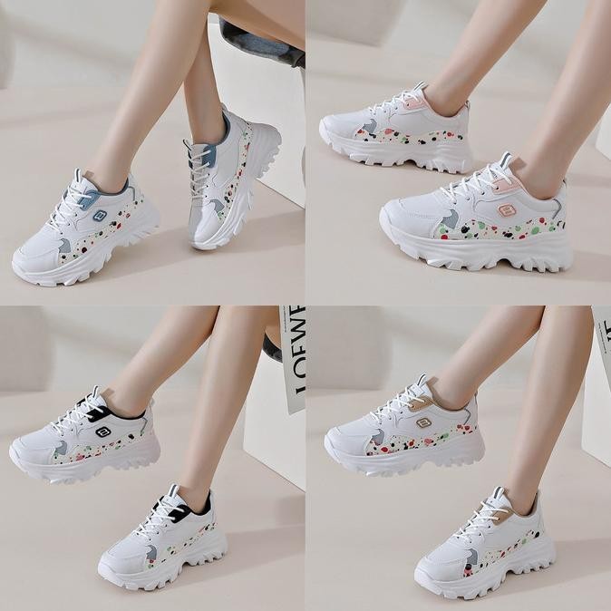 Luxus Yujin Sneakers  Casual  Sepatu  Karet  Wanita Sporty Shoes 2303