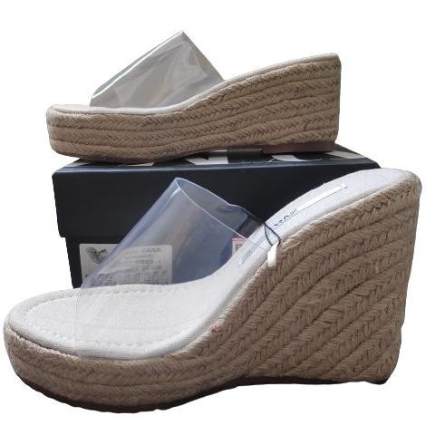 Sandal Wedges Wanita Zara Tebal 10 Cm Original