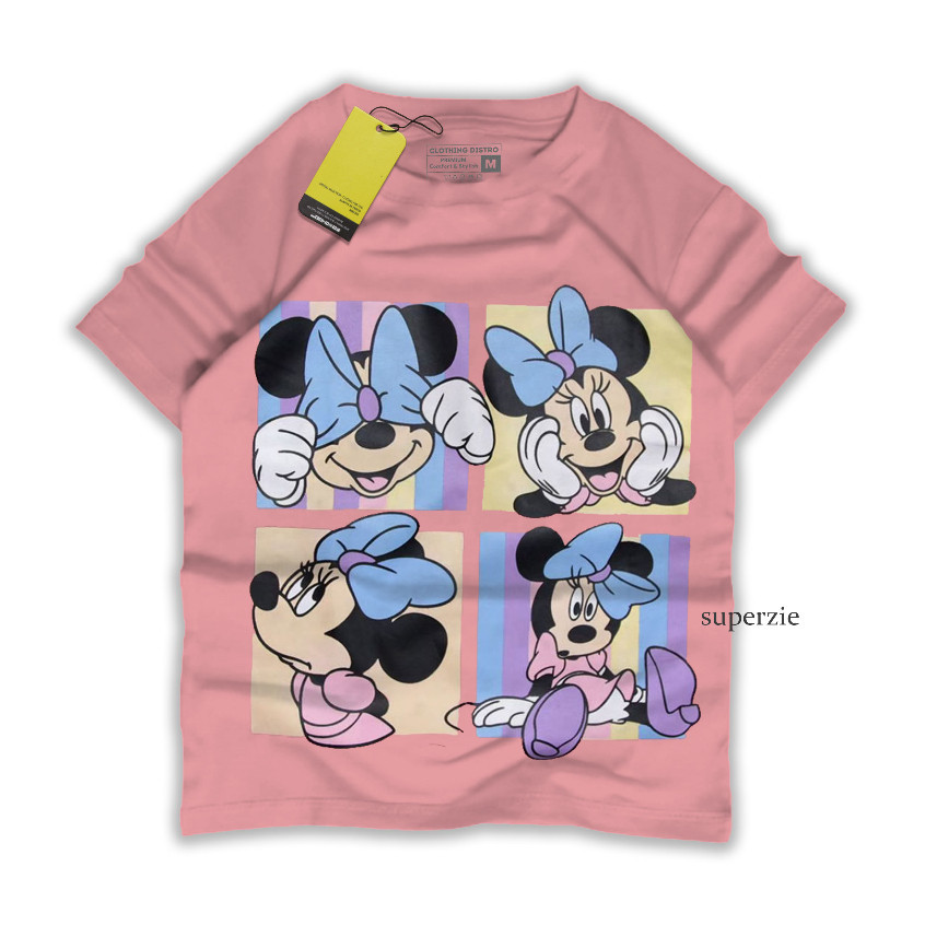 Pakaian Baju Anak Perempuan Kaos Anak Cewek Grosir Tshirt Kids Anak Perempuan Dusty Cotton Kartun Ba