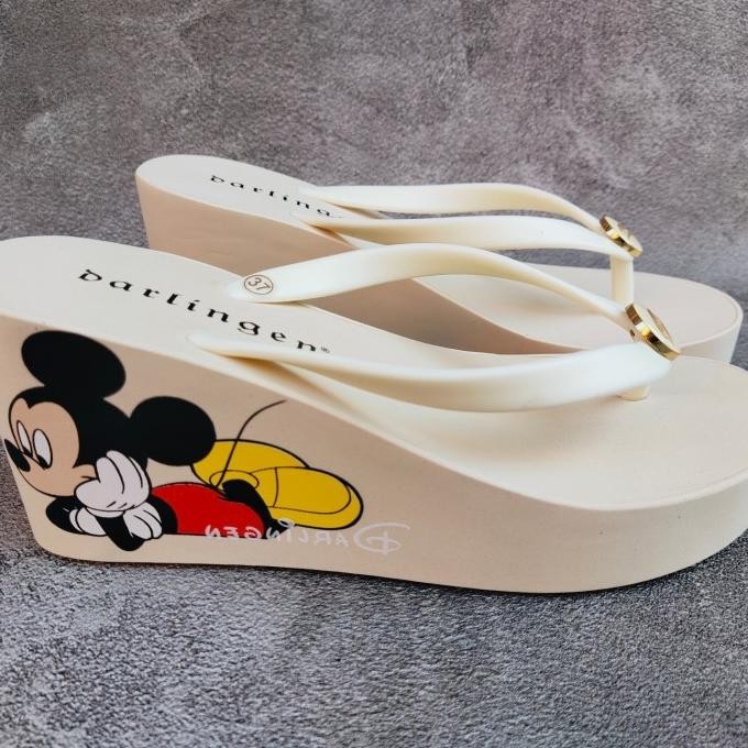 Sendal Wanita Darlingen Mickey Wedges 7 Cm / Sandal Wedges Wanita