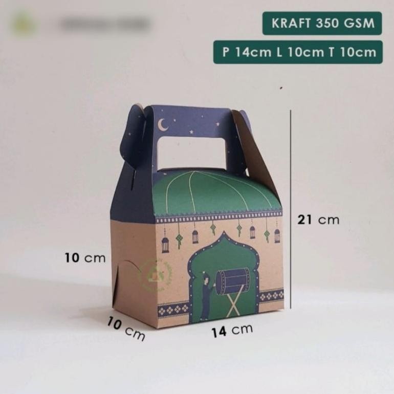 

CR - 1 pack 20 pcs box hampers/gable box lebaran hari raya idul fitri gsm kraft 350 cokelat TERLARIS