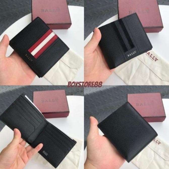 Dompet Bally Trisai Pria Bifold Wallet Authentic Fullset