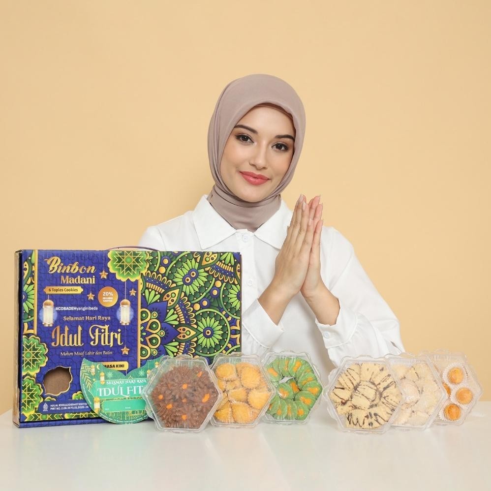 

CR - Binbon Madani isi 6 Toples Cookies Free Kartu Ucapan TERLARIS