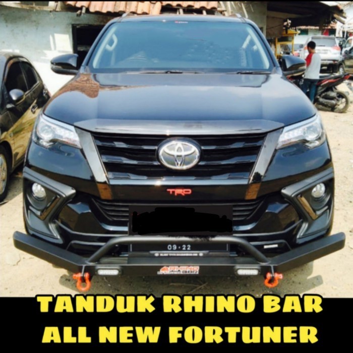 TANDUK DEPAN FORTUNER ALL NEW VRZ BUMPER GUARD TOWING BAR RHINO BESI