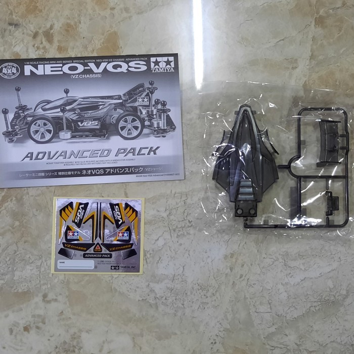 Body Neo Vqs Clear Black Advance Pack + Decal Original Tamiya