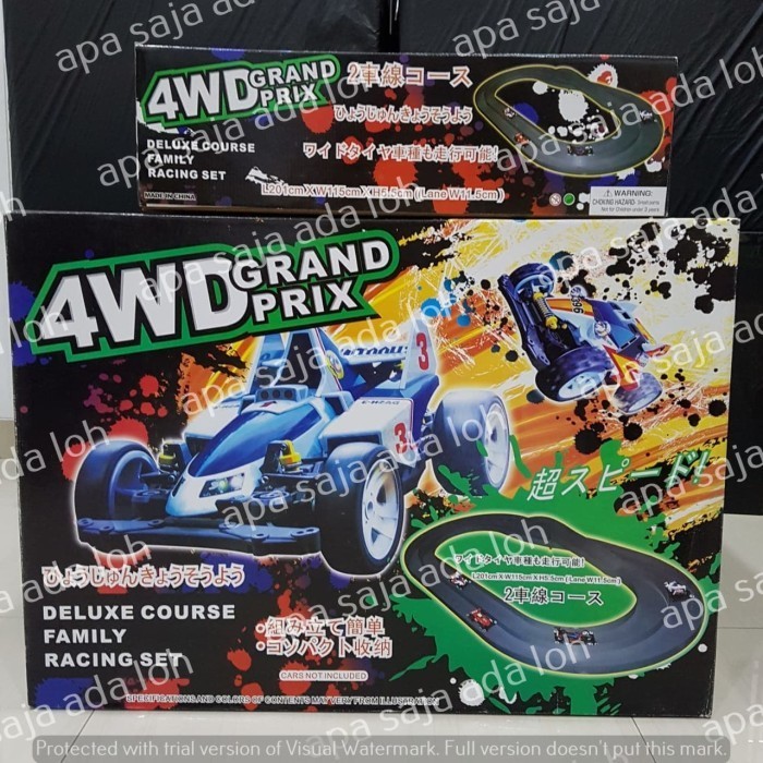 Track Tamiya 2 Jalur 4WD Jalanan Jalan Rel Sirkuit Mobil Mainan Main