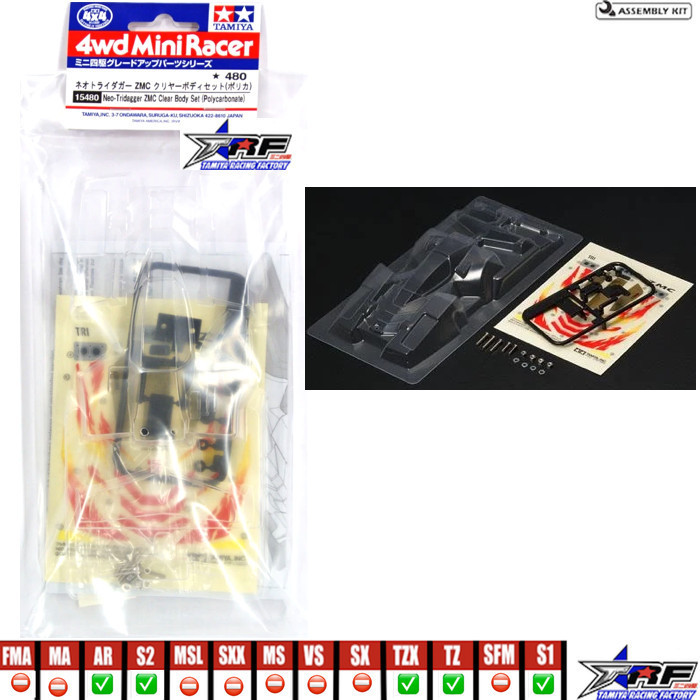TAMIYA 15480 NEO-TRIDAGGER ZMC CLEAR BODY SET (POLYCARBONATE)