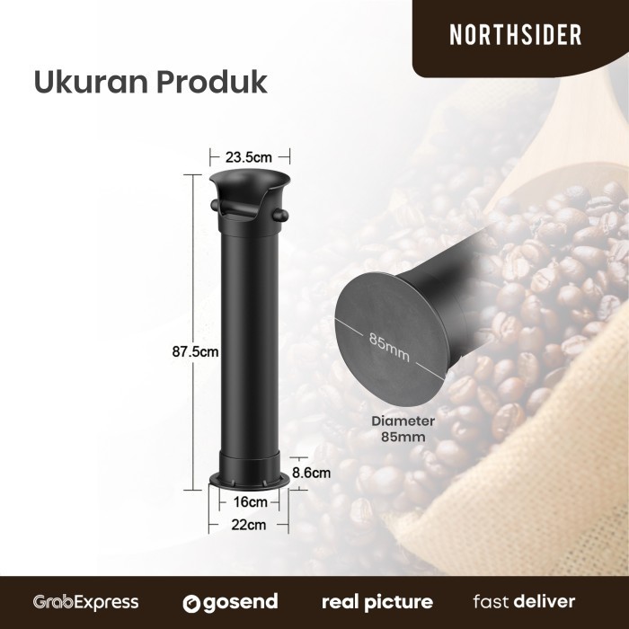 Standing Coffee Knock Box Tube Bin Coffee Wadah Ampas Kopi Berdiri