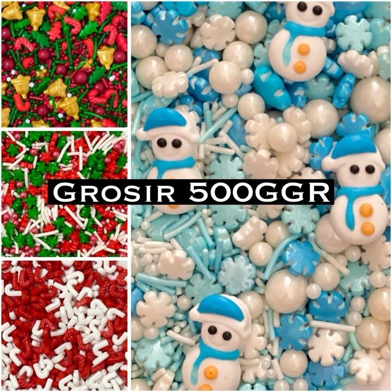 

New Sprinkle Christmas / Sprinkle Natal Grosir / Cake Topper Christmas 500Gr Terlaris