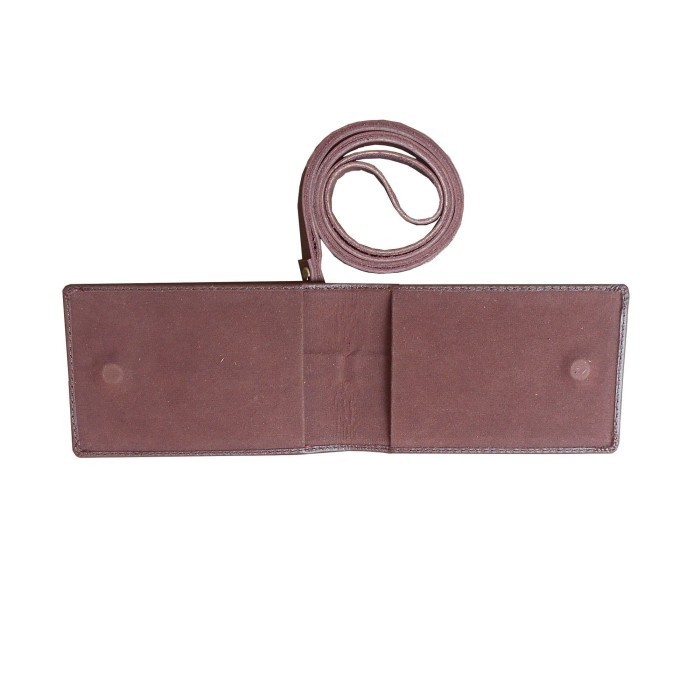 

BARANG TERLARIS Id Card Holder Kulit Leather Castle Logo Emboss Kemenkes RI Coklat