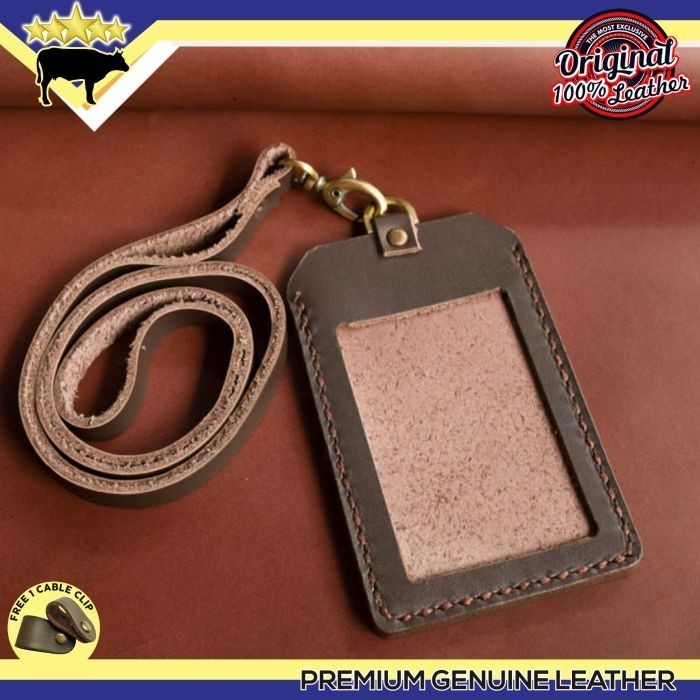 

BARANG TERLARIS GANTUNGAN ID CARD NAME TAG DARI KULIT ASLI JAHIT TANGAN LEATHER GOODS