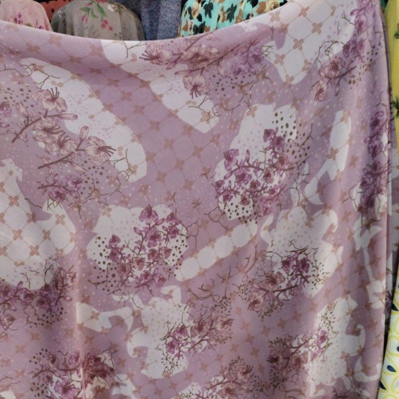 Kain Bahan Ceruty Ceruti motif bunga nv -27 | Bahan gamis , atasan wanita