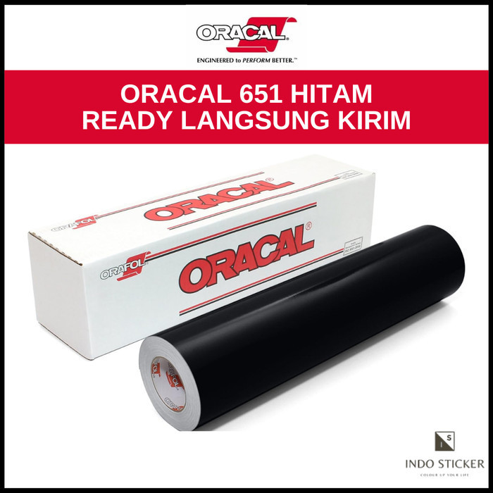 STICKER ORACAL HITAM 651 070 BLACK GLOSS MATTE DOFF SKOTLET [METERAN]