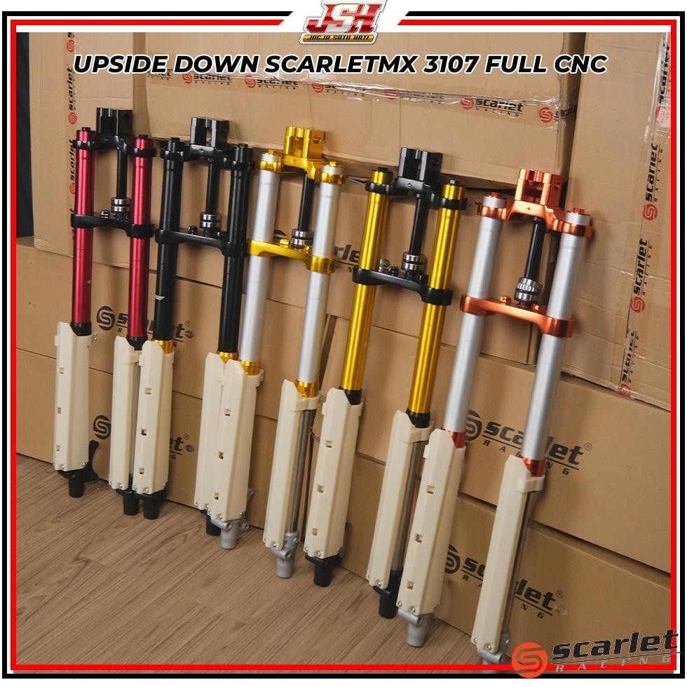 Barang Murah.Co Shock Depan Usd Upsidedown Pnp Motor Crf 150L Klx 150 Scarlet 3107 Cnc + Bearing / U