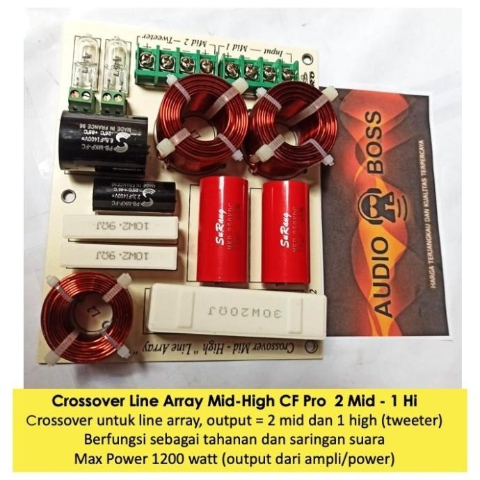 Crossover Pasif CF Pro Dobel Mid High khusus line array speaker