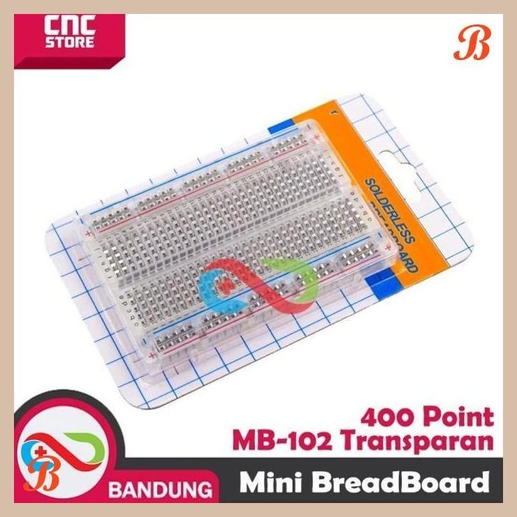 

| CN | MINI BREADBOARD 400P TRANSPARAN PAPAN PERCOBAAN PROTOBOARD MB-102 DIY