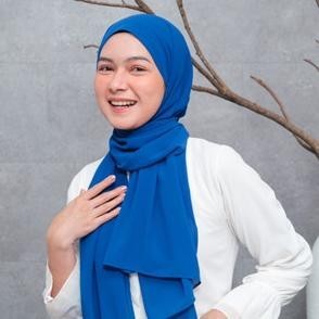 [Cod]Pashmina Ceruty Baby Doll Polos/Pashmina Ceruty Instan Import Premium Coklat Biru Elektrik