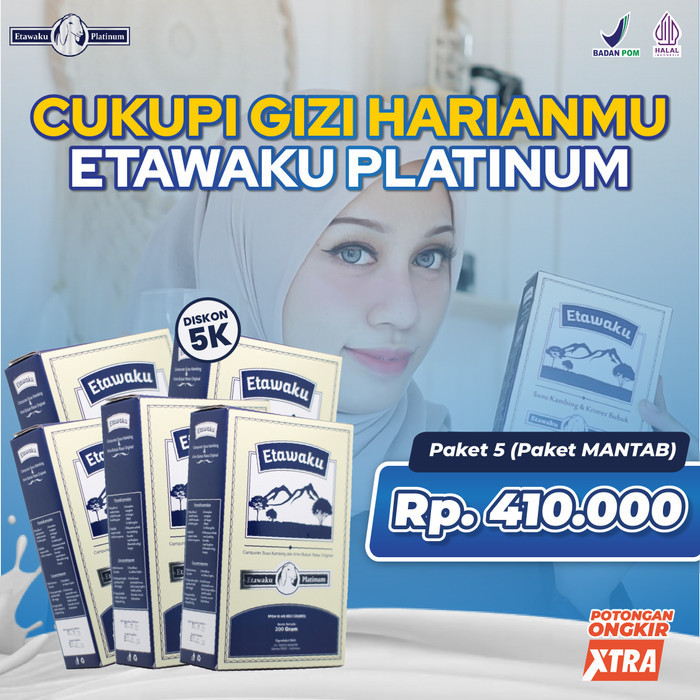 

Paket 5 Box Etawaku Platinum - Cukupi Gizi Harianmu