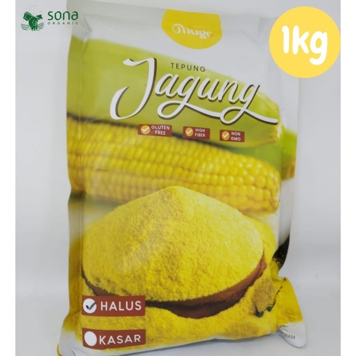 

BRG BARU Tepung Jagung Halus 1kg - Mugo - Polenta Corn Meal Halus Non GMO