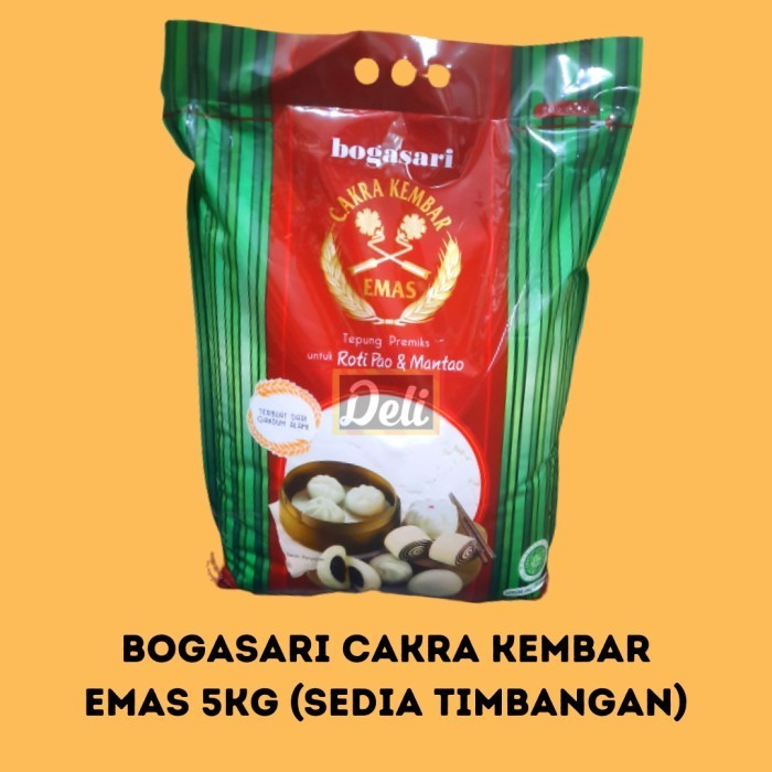 

TERMURAH Bogasari CAKRA KEMBAR Emas Bakpao 5kg/Tepung Pao Mantau Bogasari 5kg