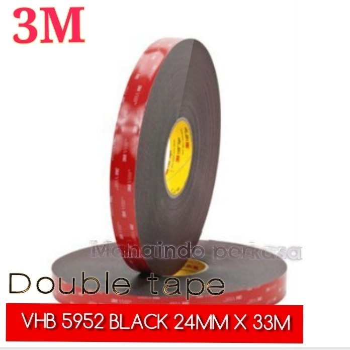 

Double Tape 3M Perekat VHB 5952 (BLACK) 24mm x 33m HRG DISKON