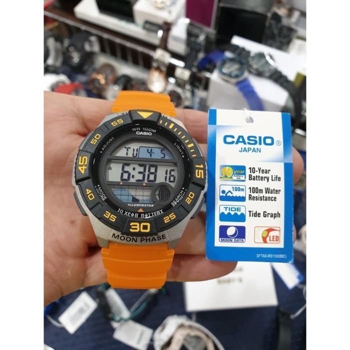 Casio Ws-1100H-4Avdf - Jam Tangan Pria - Orange - Ws1100H
