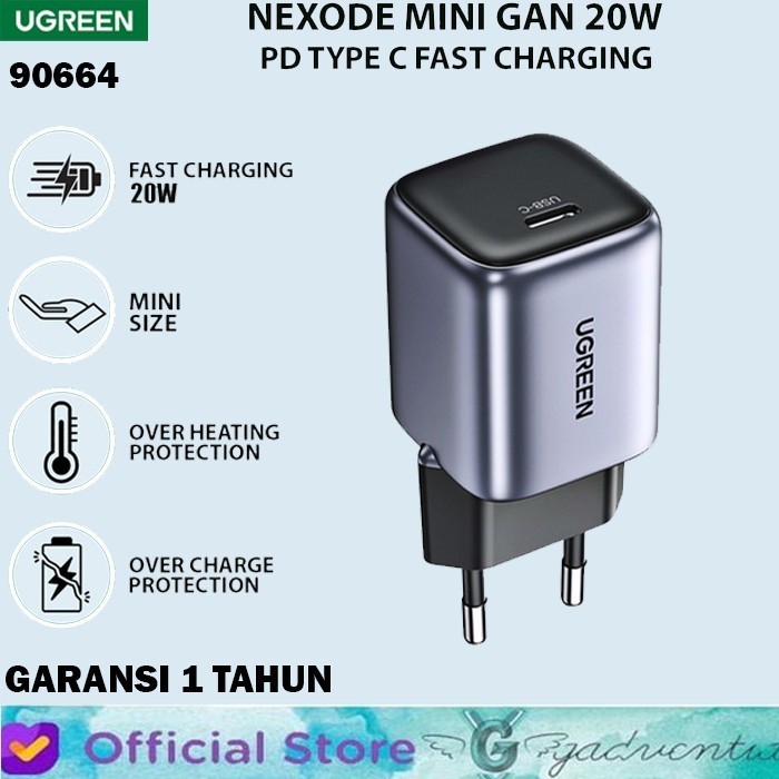Ugreen Nexode Adaptor Charger Gan Fast 20W 30W 45W 65W 100W 140W 200W