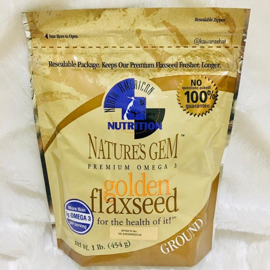 

Nature's Gem Premium Omega 3 Golden Flaxseed Ground Flax Seed Bubuk