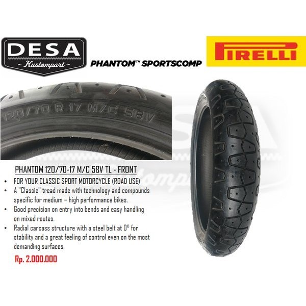 [BNA] Ban Pirelli Phantom Sportscomp 120.70 - 17