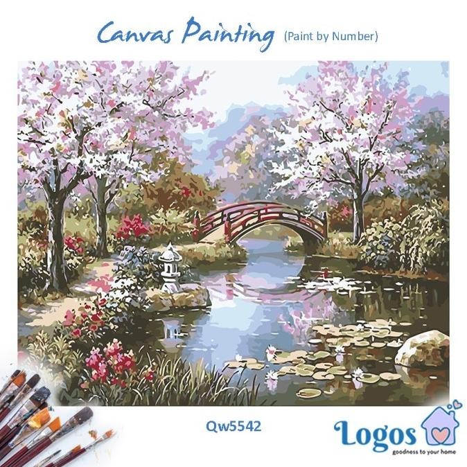 

Canvas Painting Nature Lukisan Kanvas Paint By Number Kit Diy Kanvas