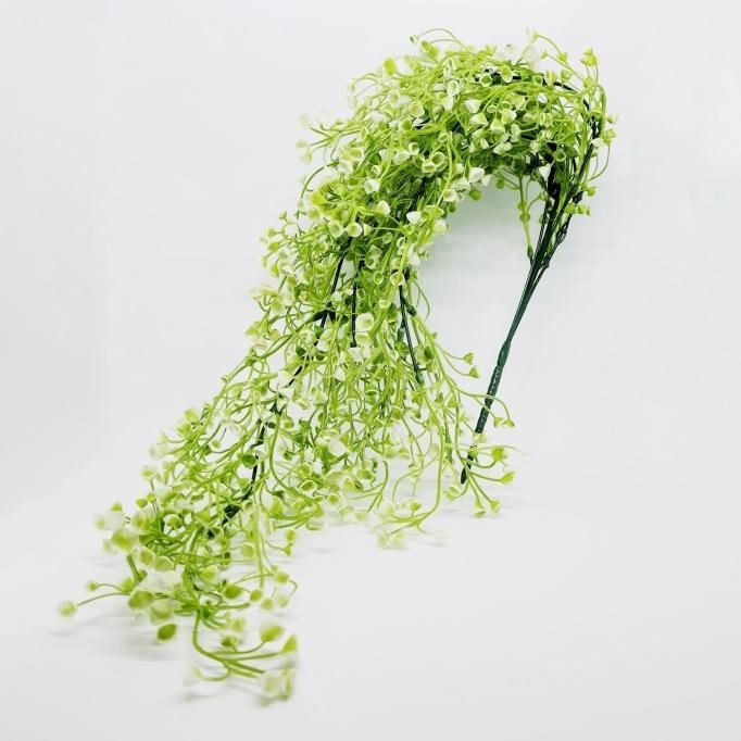 Daun Juntai Gantung Daun Rambat Tanaman Hias Artificial Plastik Putih